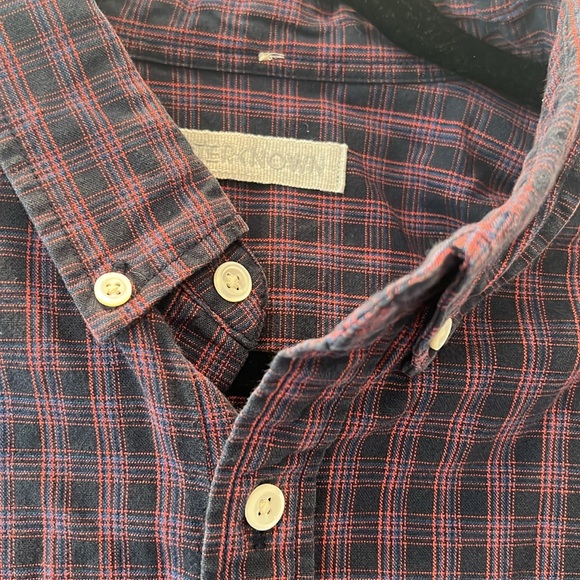 Outerknown Plaid button down shirt size Medium - Picture 2 of 3